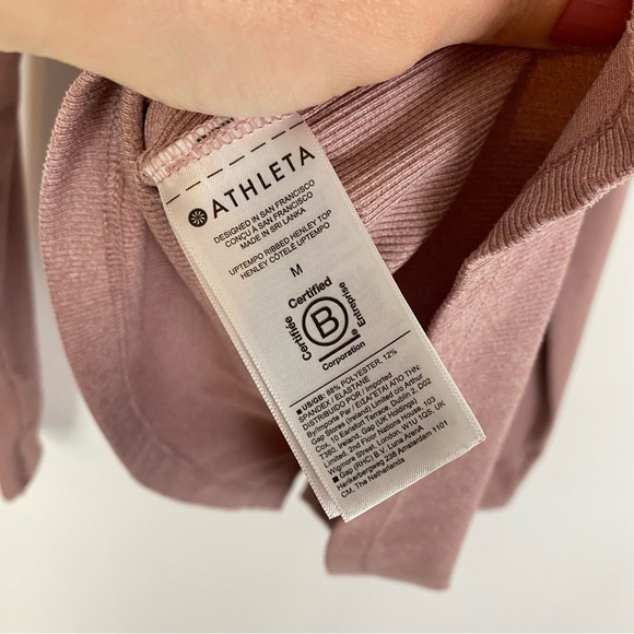Athleta Long Sleeve Henley Tee in Dusty Pink - Picture 6 of 9
